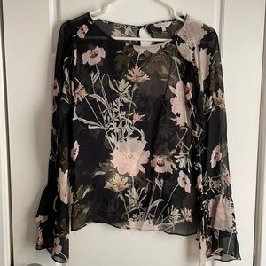 LUCKY brand sheer floral blouse